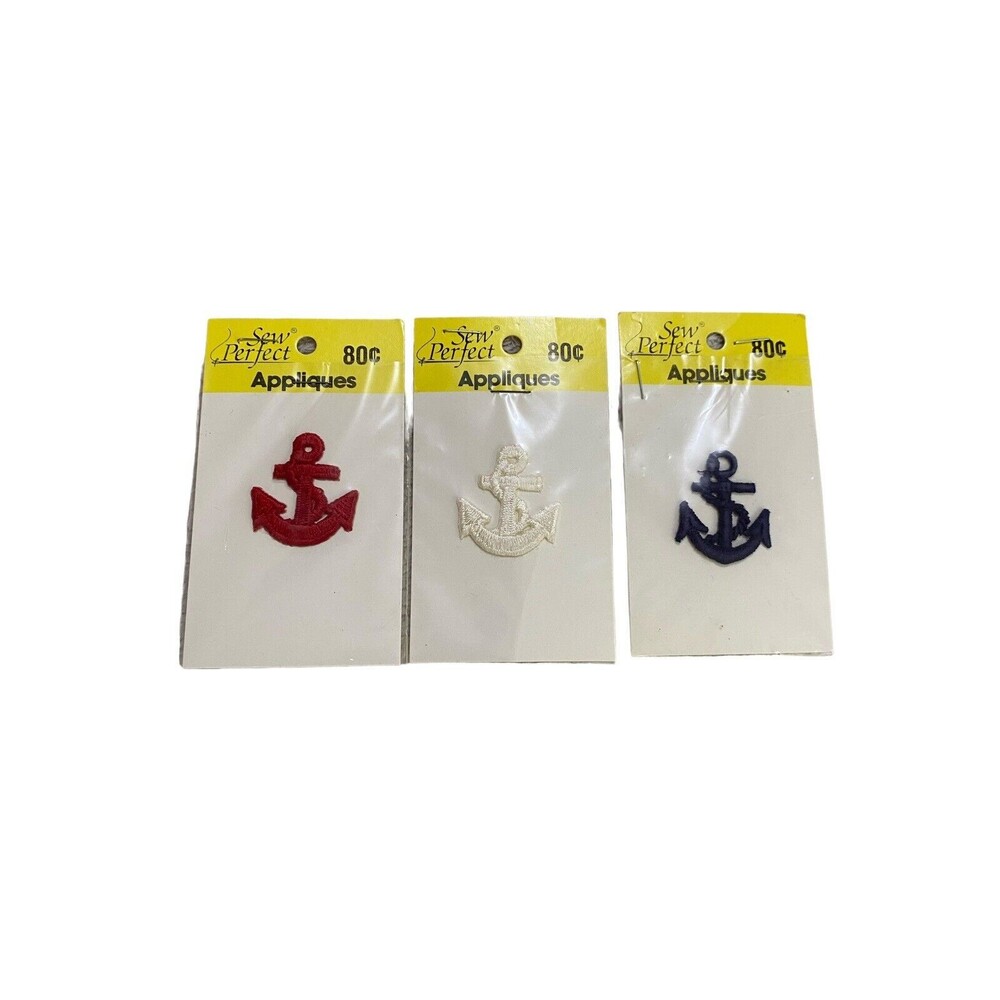 Vintage Anchor Appliqués Red White Blue